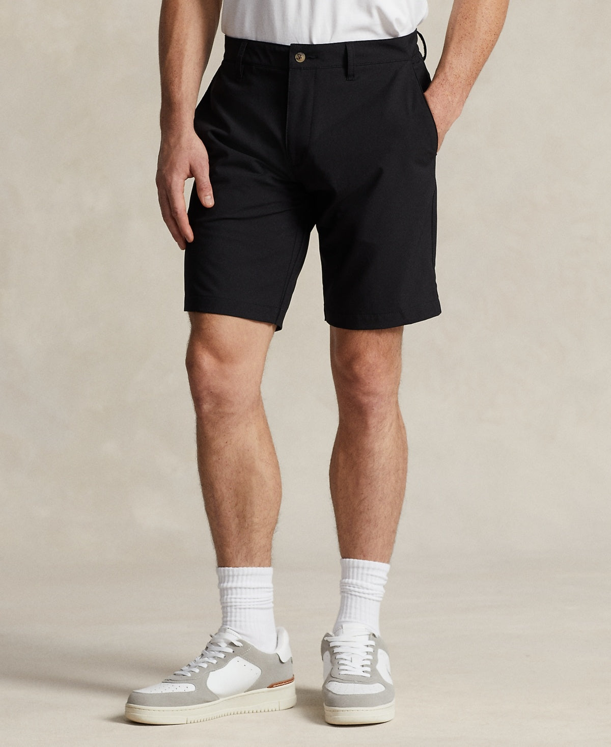 Polo Ralph Lauren Mens Regular fit Casual Dobby Shorts 40 Black Solid