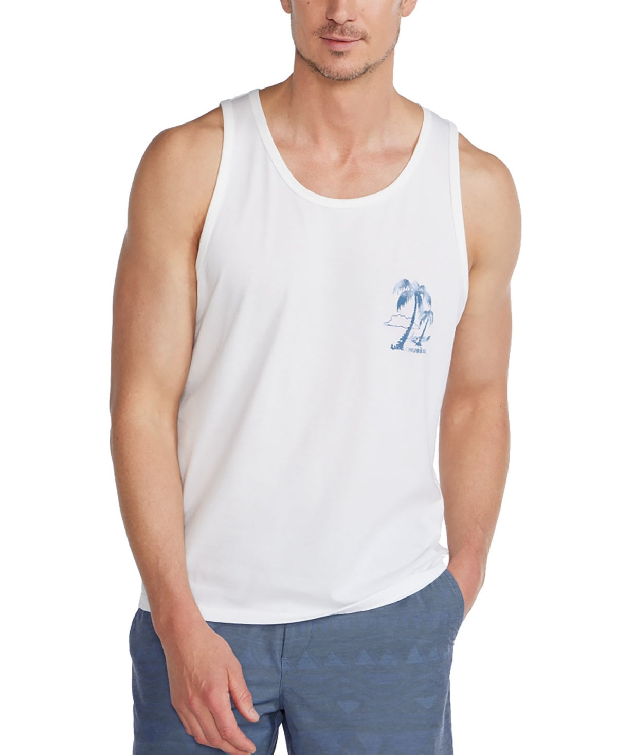 Chubbies Men Regular fit Sleeveless Tank Top Shirt Small White Solid