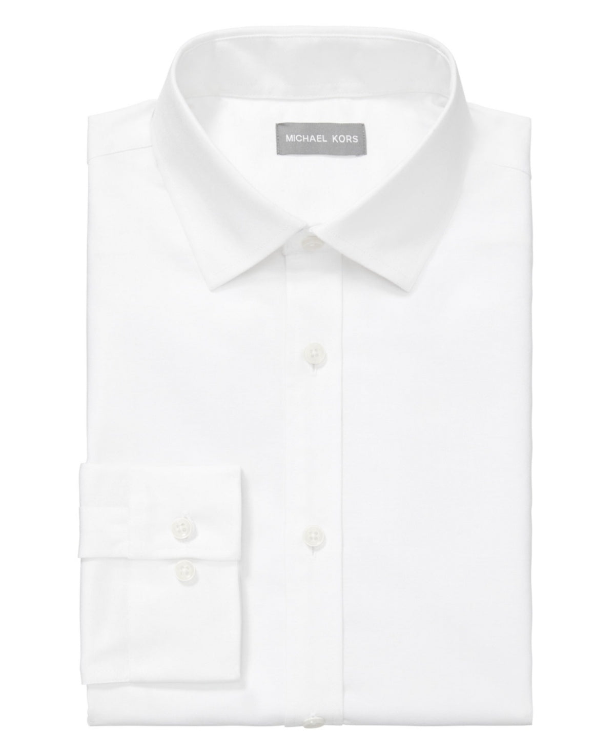 Michael Kors Men Slim fit Dress Shirt Shirt XL 17-17.5 32-33 White Solid