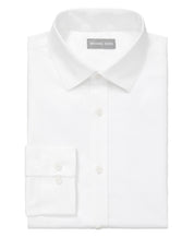 Michael Kors Mens Slim fit Dress Shirt Large 16-16.5 34-35 White Solid