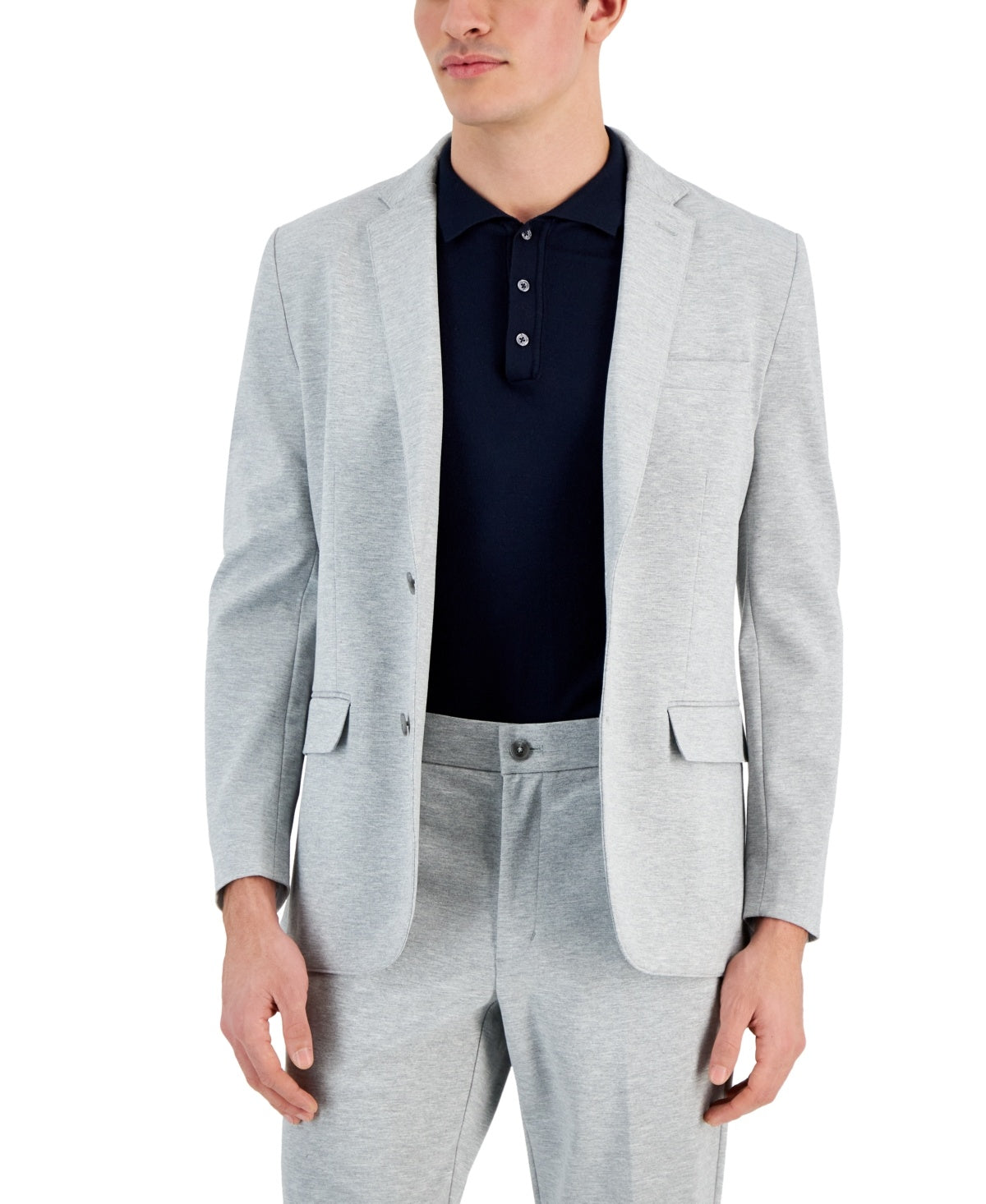 Alfani Mens Modern fit Suit Jacket Blazer XXL Grey Solid Stretch