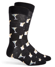 Club Room Men's Black Cocktail Crew Socks One Size
