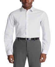 Calvin Klein Mens Slim fit Dress Shirt Medium 15.5 in 34-35 White Plaid