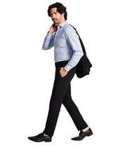 Kenneth Cole Mens Slim fit Dress Pants 34 / 29 Black Solid Stretch