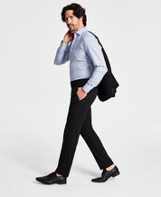 Kenneth Cole Mens Slim fit Dress Pants 36 / 29 Black Solid Stretch