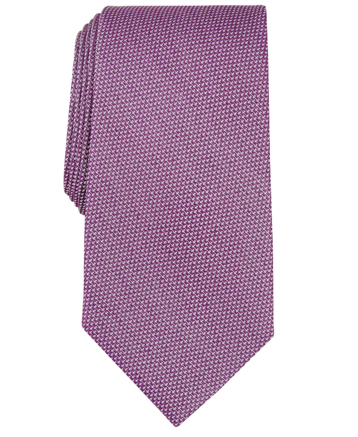 Michael Kors Mens Tie Necktie One Size Purple Emerald Textured