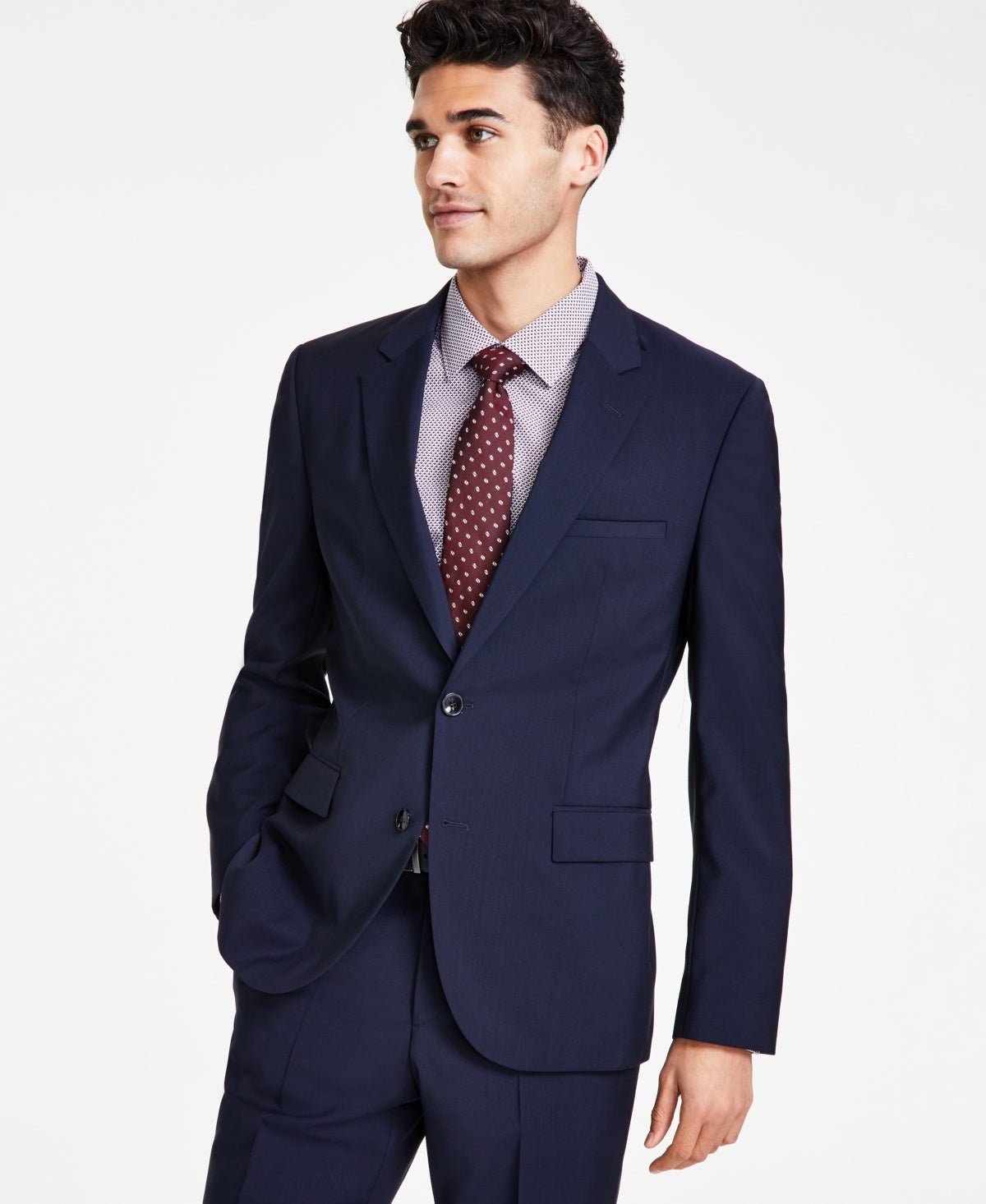 Hugo Boss Mens Slim fit Suit Jacket Blazer 44 R Blue Solid