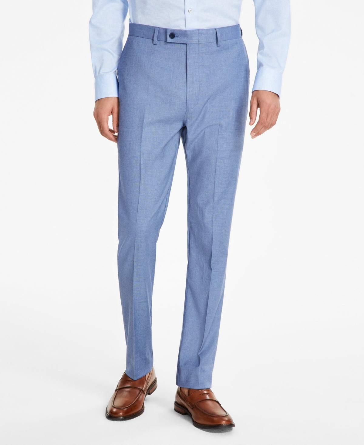 Calvin Klein Mens Slim fit Dress Pants 34 / 30 Powder Blue Solid