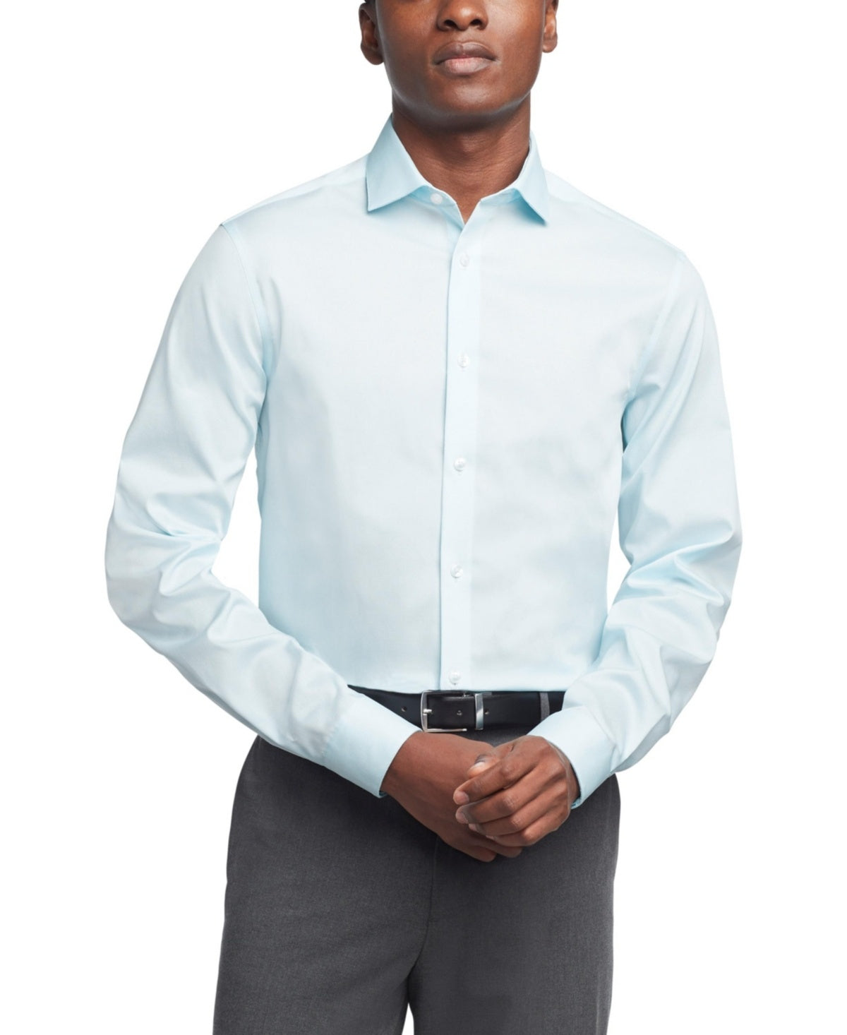 Calvin Klein Mens Slim fit Dress Shirt Small 14.5 in 32-33 Light Blue