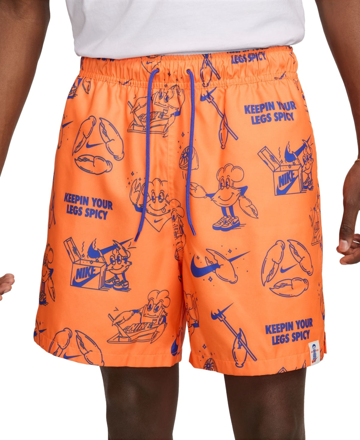 Nike Mens Regular fit Woven Printed Shorts Large  / 6 Orange
