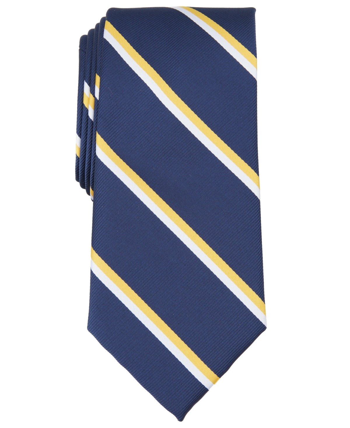 Club Room Mens Tie Necktie One Size Yellow Striped