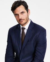 Michael Kors Mens Classic fit Sport Coat Blazer 40 S Navy Blue Houndstooth