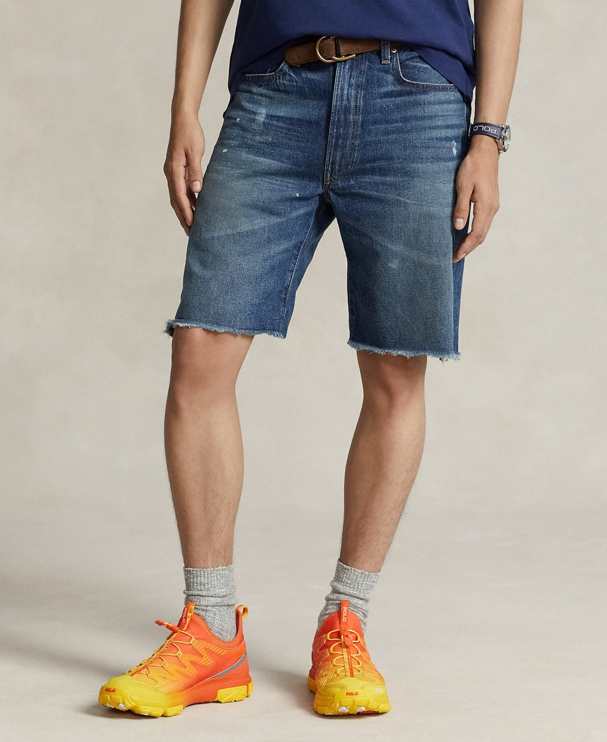 Polo Ralph Lauren Mens Classic fit Denim Jean Shorts 40 Blue Solid