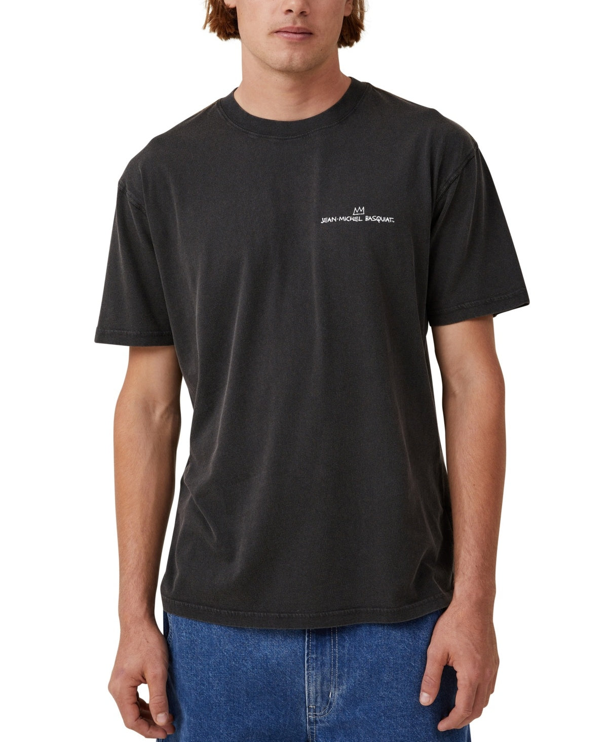 Cotton On Mens Loose fit Short Sleeve T-Shirt Shirt Medium Black Solid