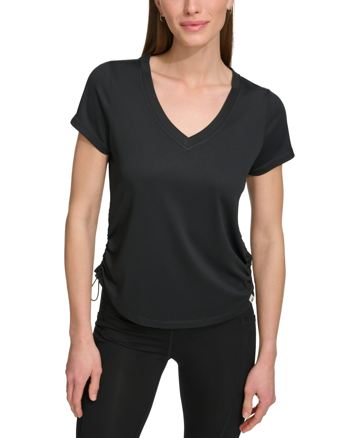 Dkny Women Regular fit Short Sleeve T-Shirt Shirt XL Black Solid