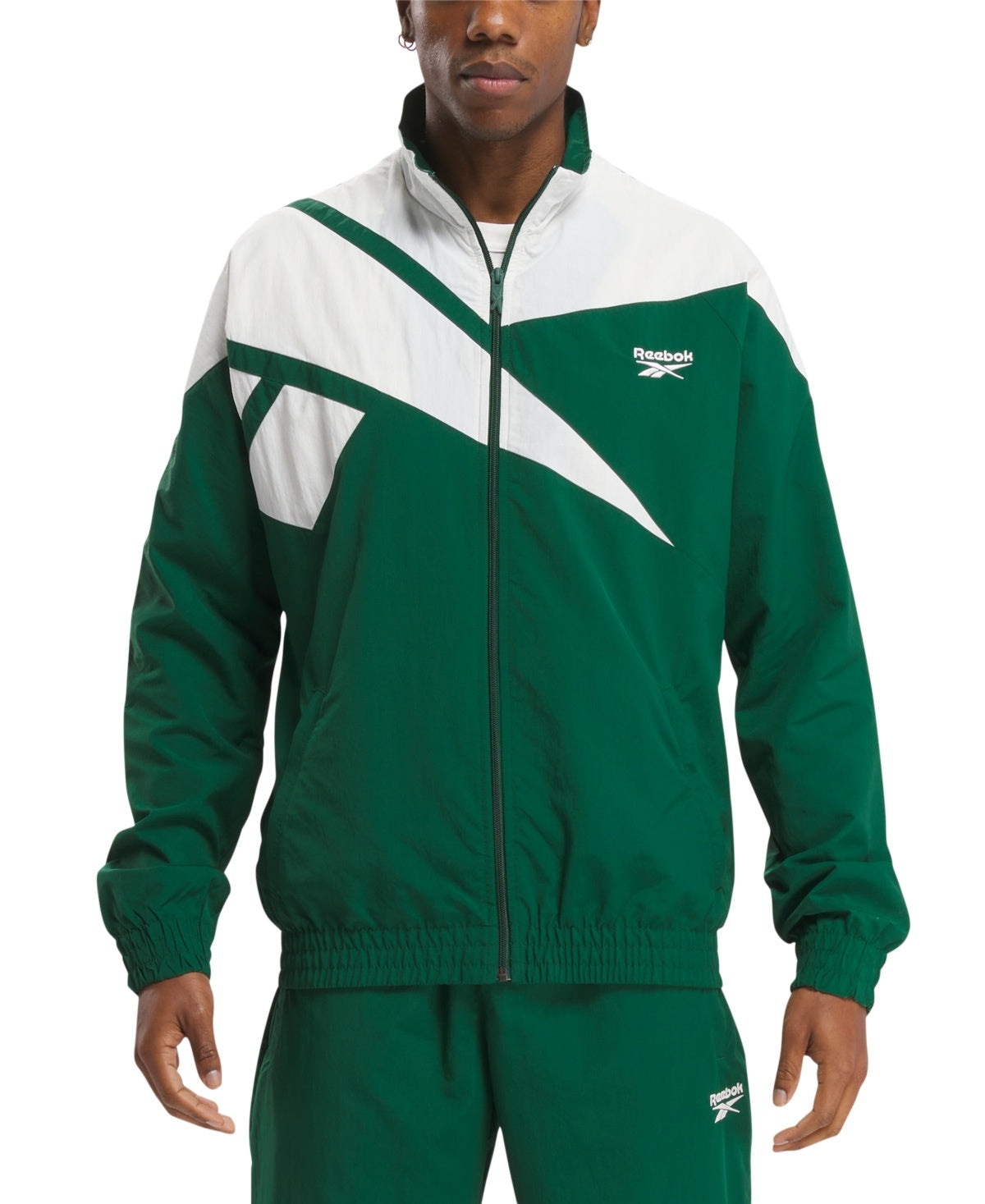 Reebok Men Regular fit Track Jacket Coat Large Green