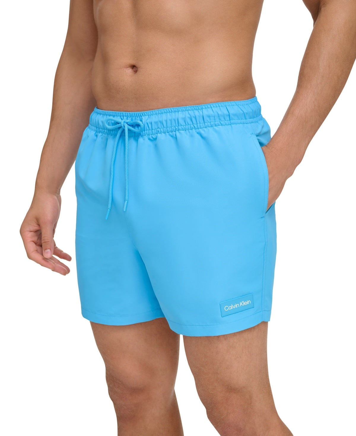Calvin Klein Mens Regular fit Swim Trunks Swimwear XXL Light Blue Solid