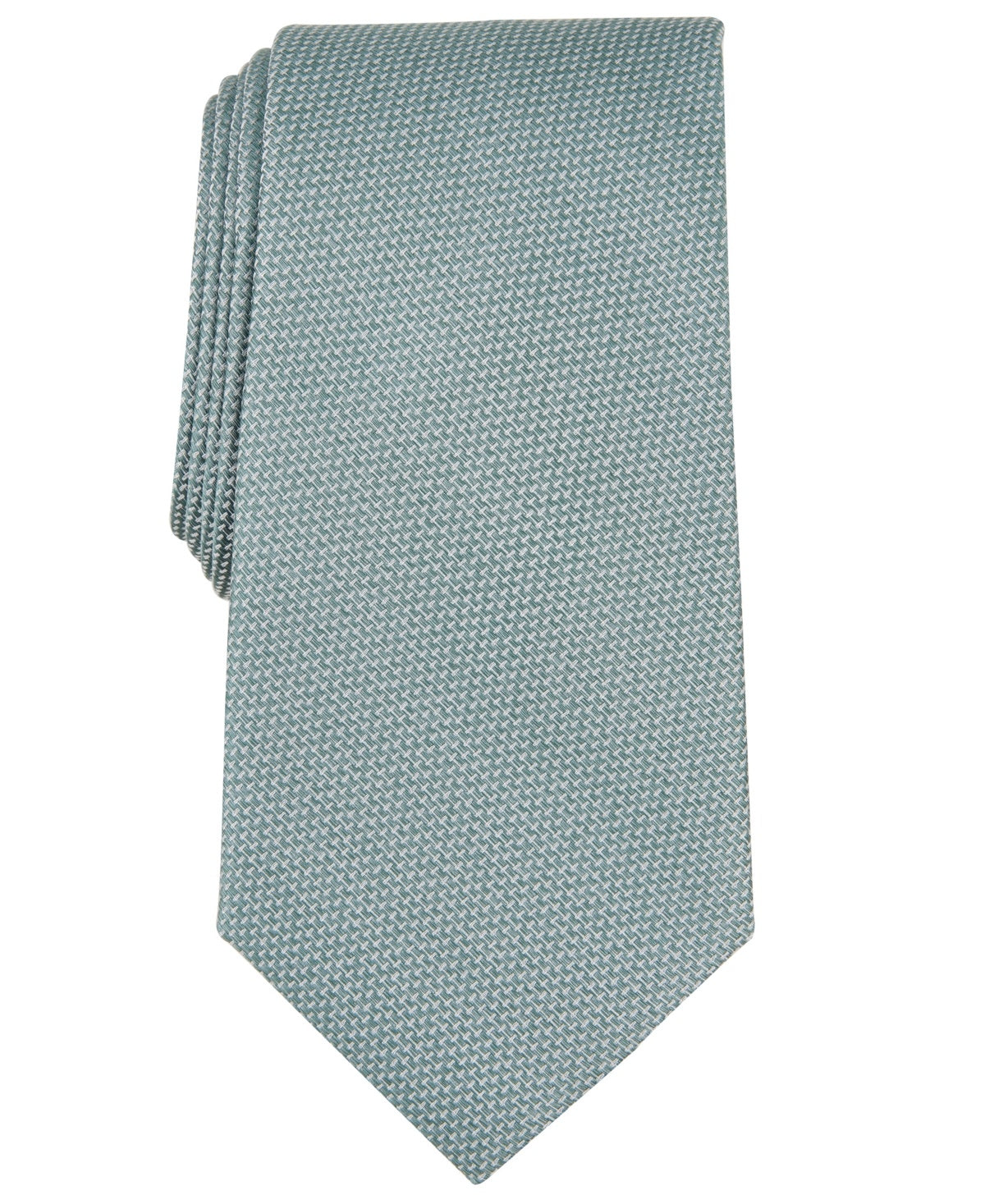 Michael Kors Mens Tie Necktie One Size Green Emerald Textured