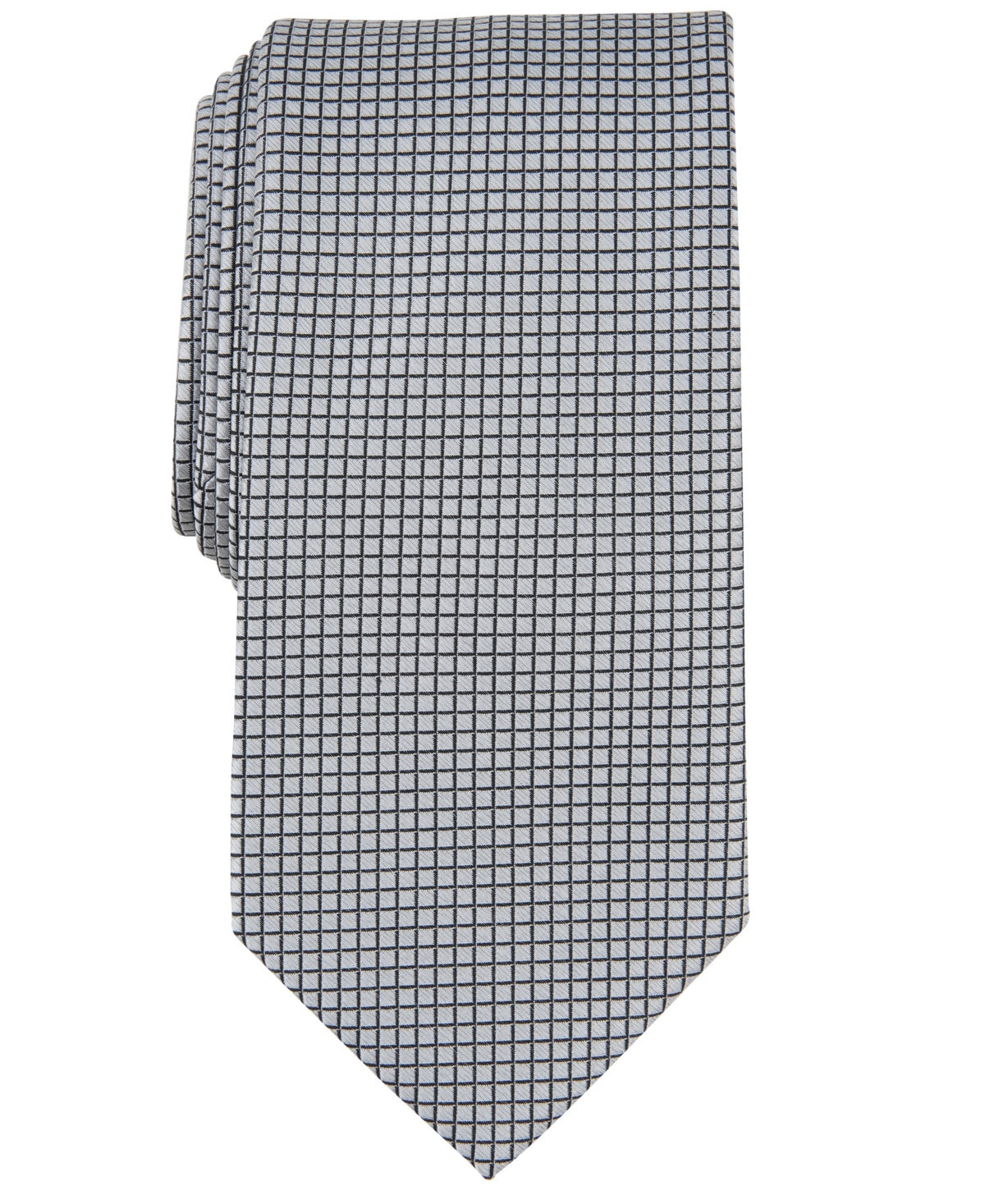 Michael Kors Mens Tie Necktie One Size Grey Geometric
