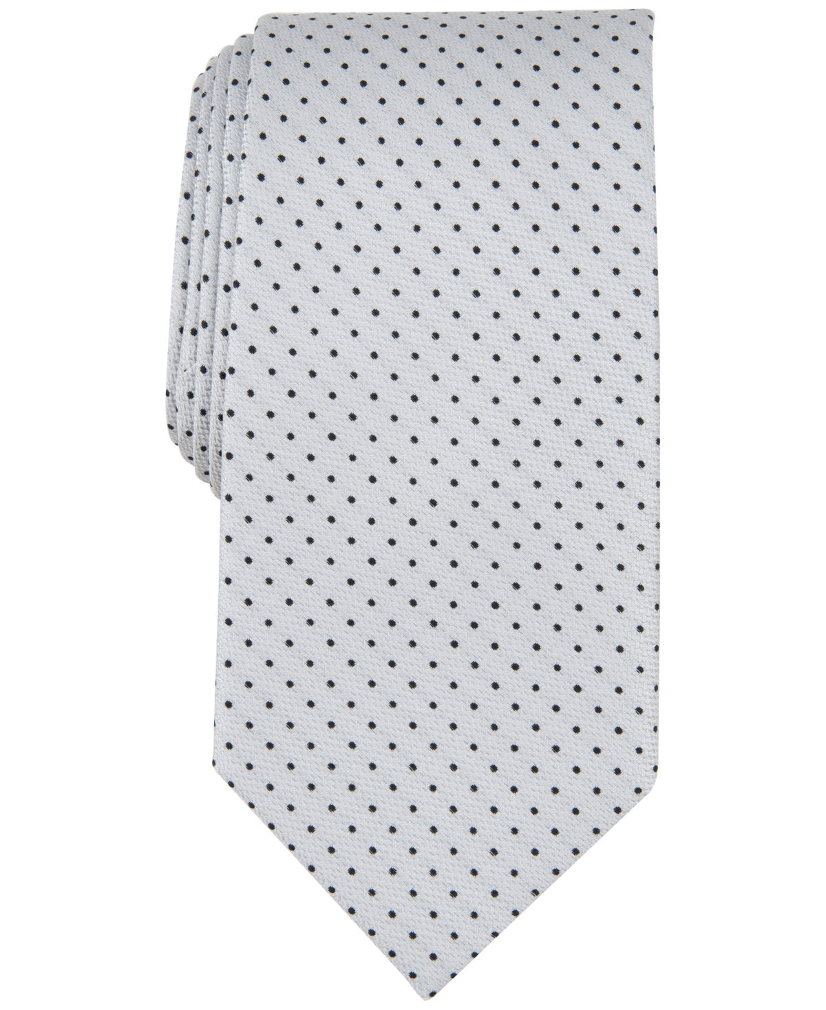 Michael Kors Mens Tie Necktie One Size Grey Wallow Dot