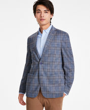 Bar Iii Mens Slim fit Sport Coat Blazer 36 R Blue Plaid
