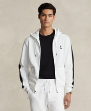 Polo Ralph Lauren Mens Polo Pony Zip-Front Hood White Multi M