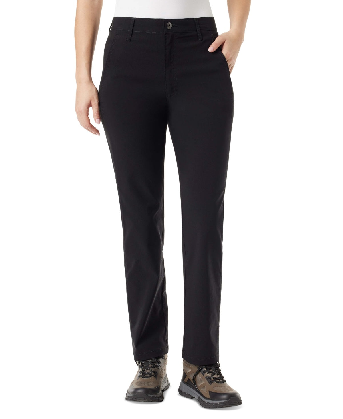 Bass Outdoor Women Slim fit Casual Pants 14 / 30 Black Solid