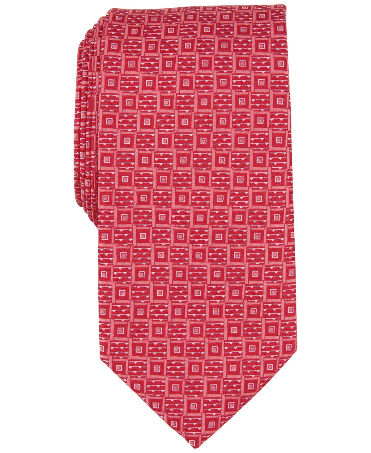 Perry Ellis Mens Regular fit Tie Necktie One Size Red