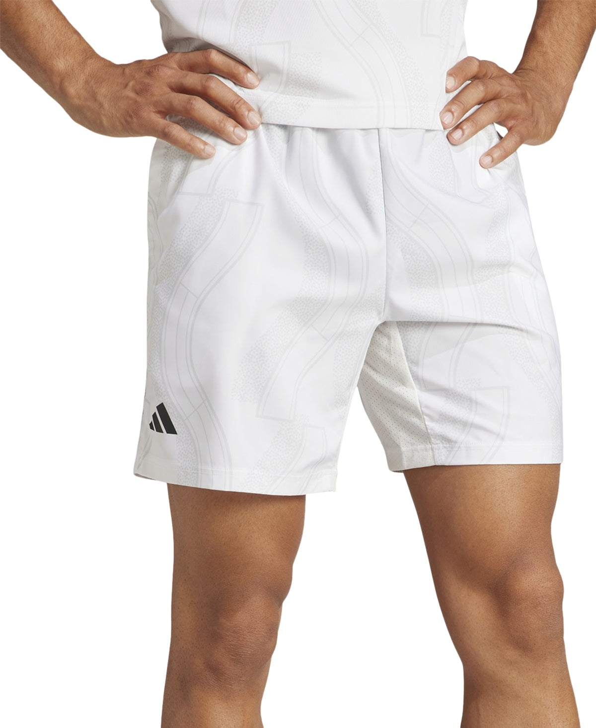 Adidas Men Regular fit Athletic Shorts XXL White Solid Moisture Wicking