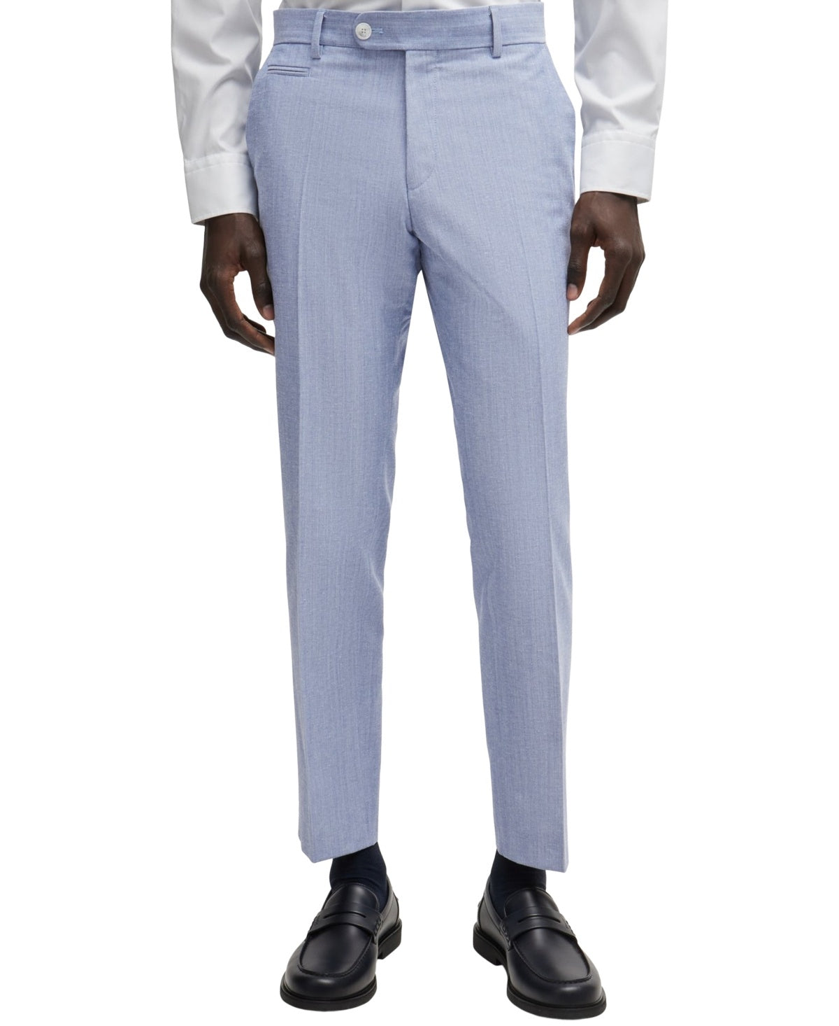 Hugo Boss Mens Slim fit Dress Pants 32 / 32 Light Blue Stretch