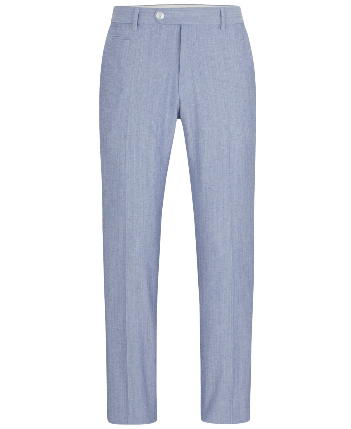 Hugo Boss Men's Genius Micro-Patterned Slim-Fit Dress Pants 32 x 32 Blue
