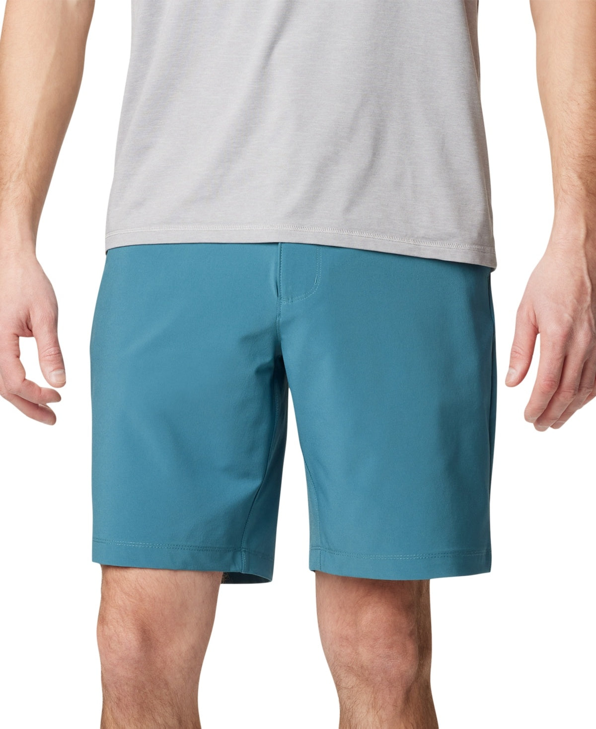 Columbia Mens Regular fit Casual Shorts 42 Green Solid Stretch 50 UPF