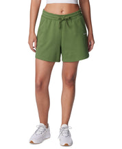 Columbia Womens Regular fit Mid Rise Sweat Shorts XL Green Solid