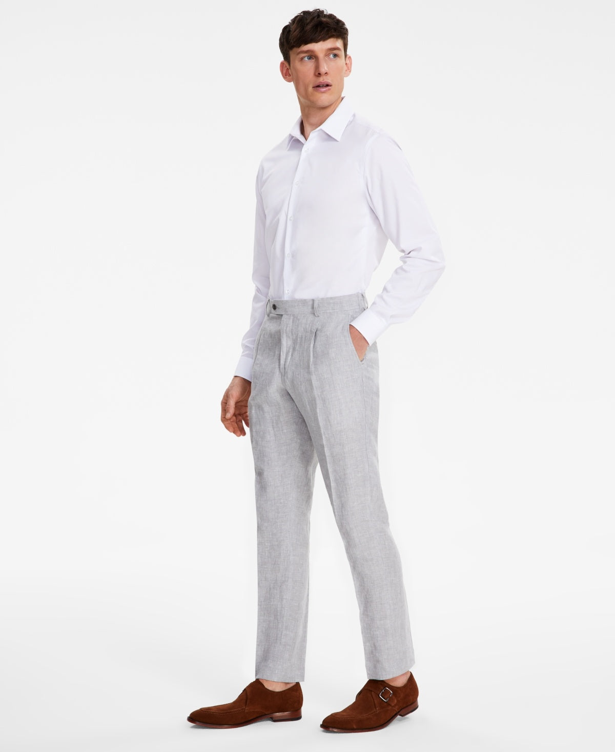 Tommy Hilfiger Mens Modern fit Dress Pants 30 / 32 Light Grey