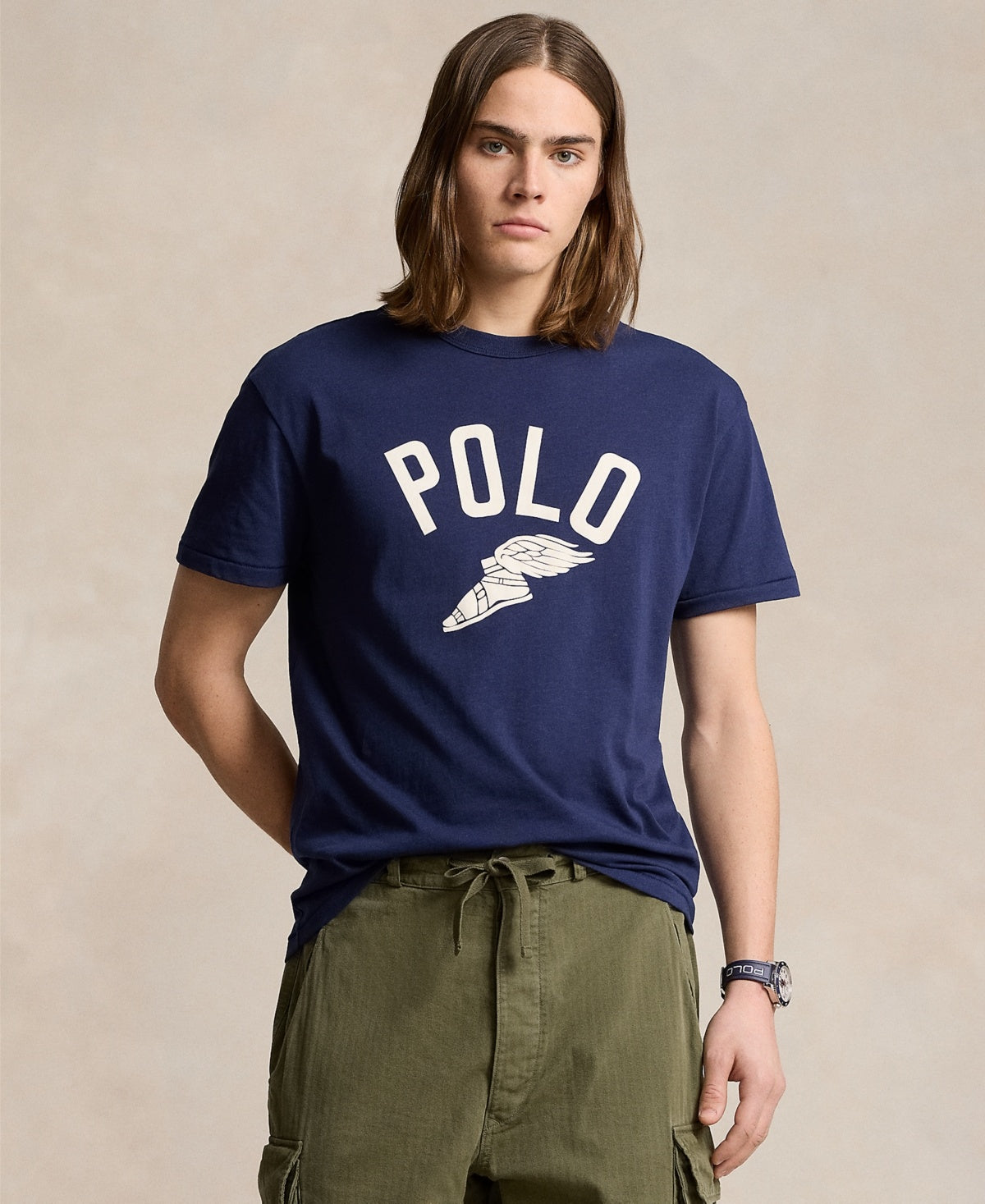Polo Ralph Lauren Mens Classic fit Short Sleeve Graphic T-Shirt Shirt Small Blue
