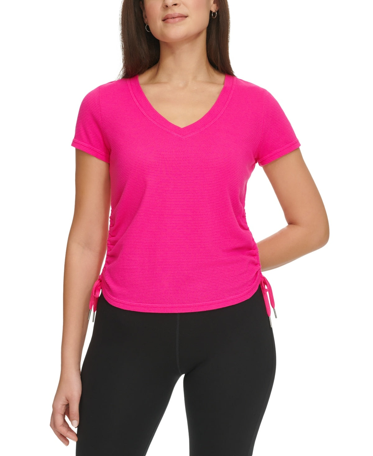 Calvin Klein Womens Regular fit Short Sleeve T-Shirt Shirt 2Xl Pink Solid