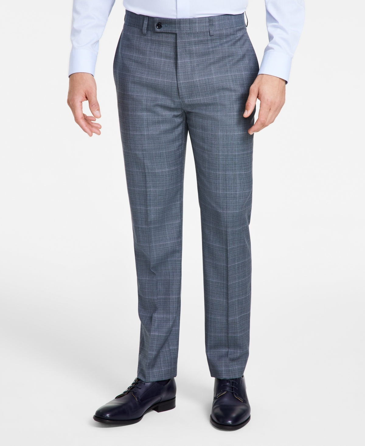 Calvin Klein Mens Slim fit Dress Pants 33 / 30 Blue Green Plaid