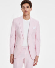 Tommy Hilfiger Mens Modern fit Suit Jacket Blazer 36 R Pink Linen Stretch Linen