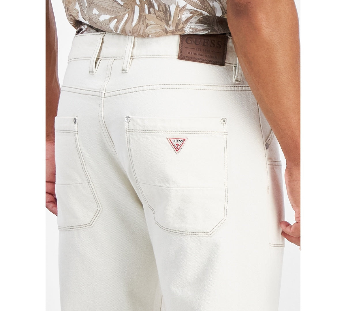 GUESS Mason Regular Straight Fit Jeans White 38 x 32