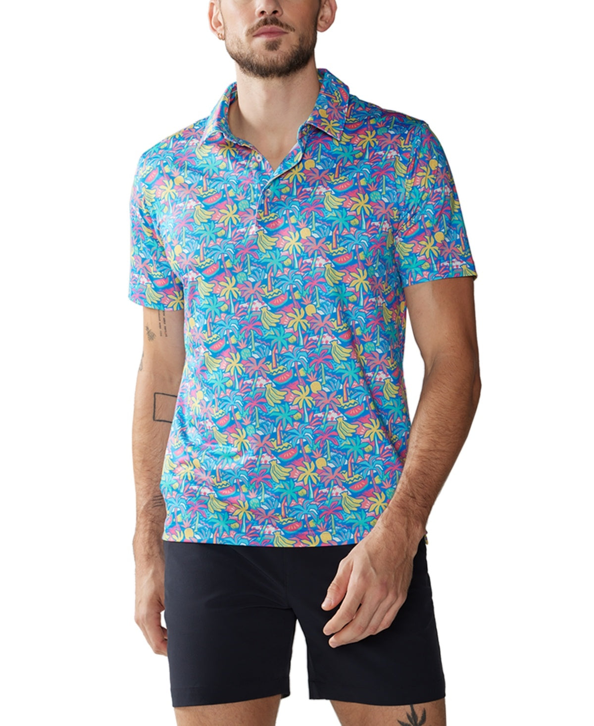 Chubbies Mens Regular fit Short Sleeve Polo Shirt XL Bright Blue