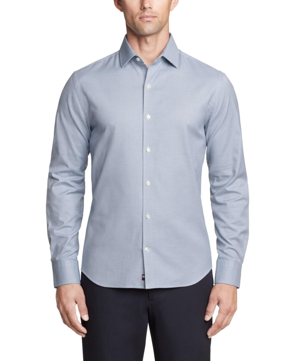 Tommy Hilfiger Men Regular fit Dress Shirt Medium 15-15.5 32-33 Blue