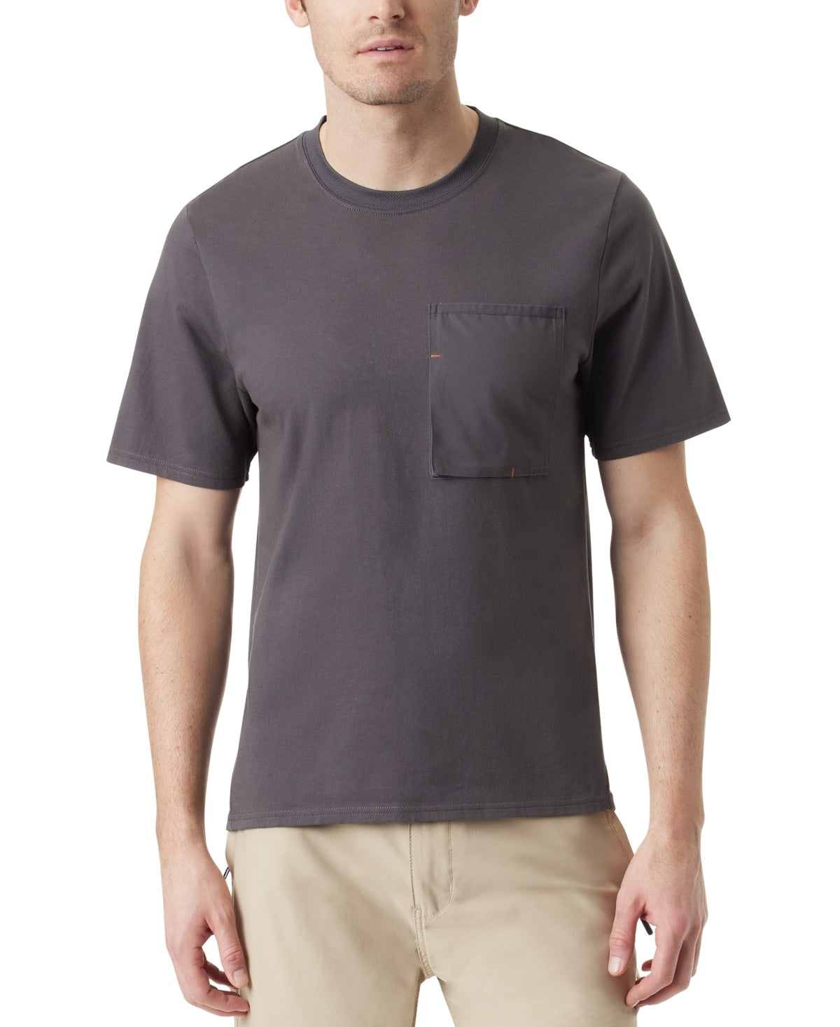 Bass Outdoor Mens Regular fit Short Sleeve T-Shirt Shirt Large Grey Solid