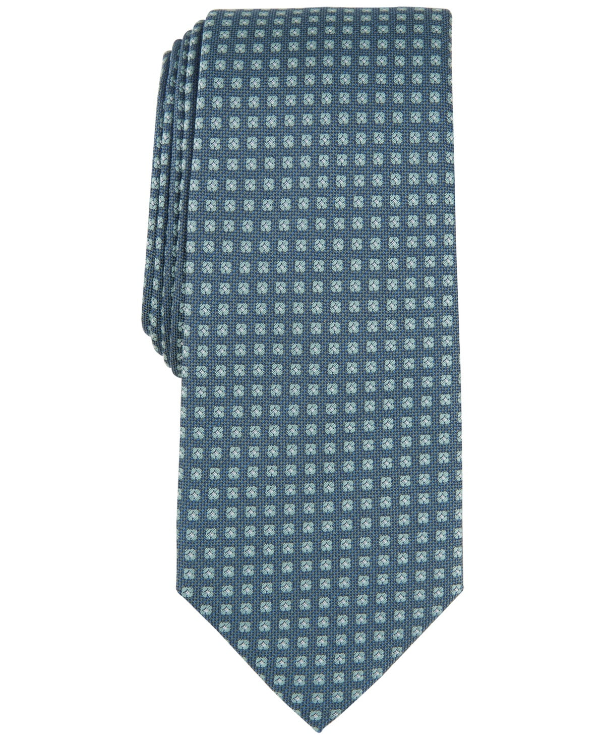 Alfani Mens Regular fit Tie Necktie One Size Green Hazel Square