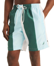 Nautica Mens Regular fit Swim Trunks Swimwear Small Green Striped