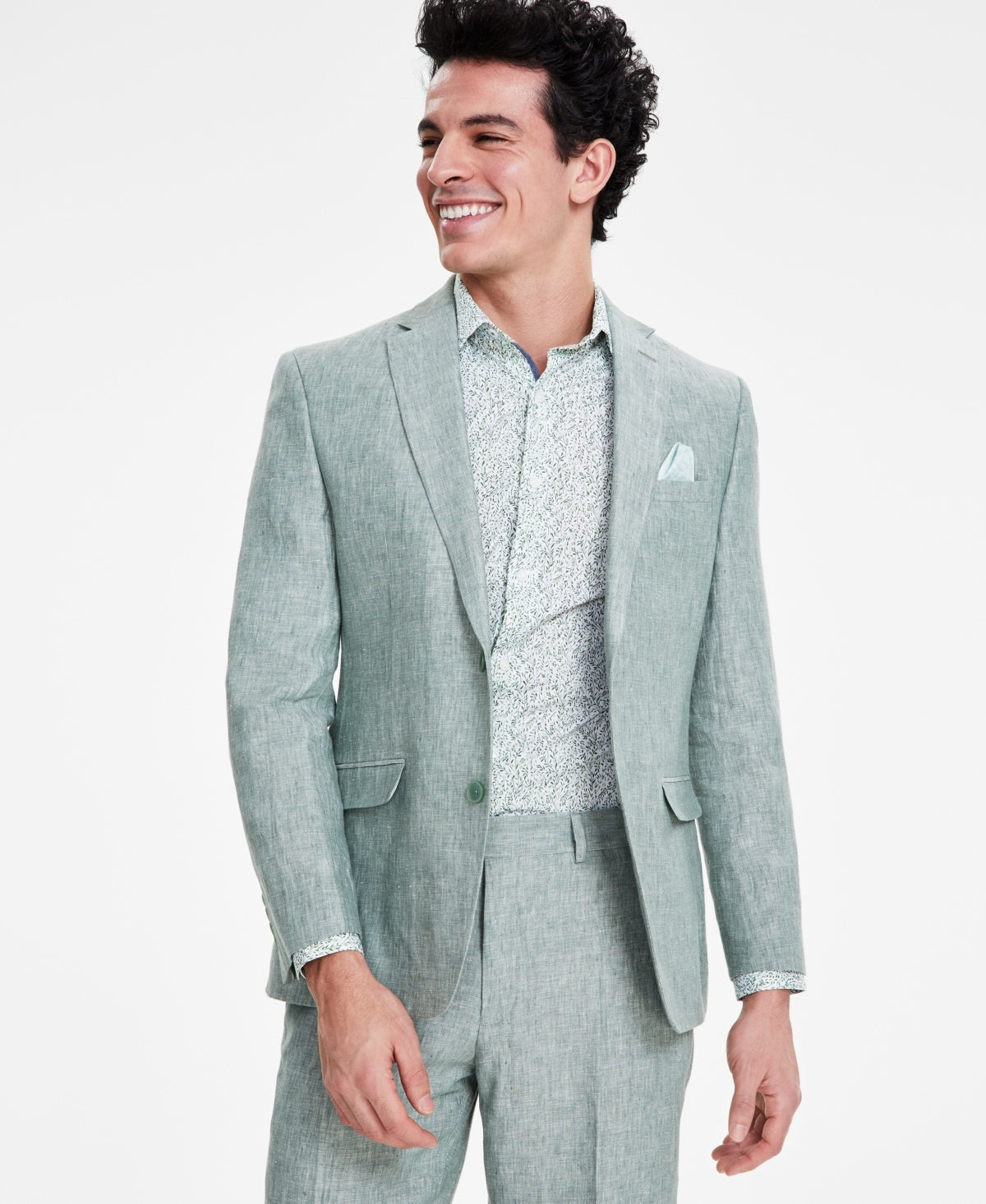Bar Iii Mens Slim fit Suit Jacket Blazer 38 S Light Green