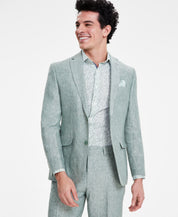 Bar Iii Mens Slim fit Suit Jacket Blazer 40 L Light Green Linen