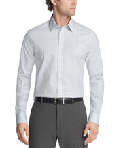 Calvin Klein Mens Slim fit Dress Shirt Medium 15.5 in 34-35 Light Blue  Plaid