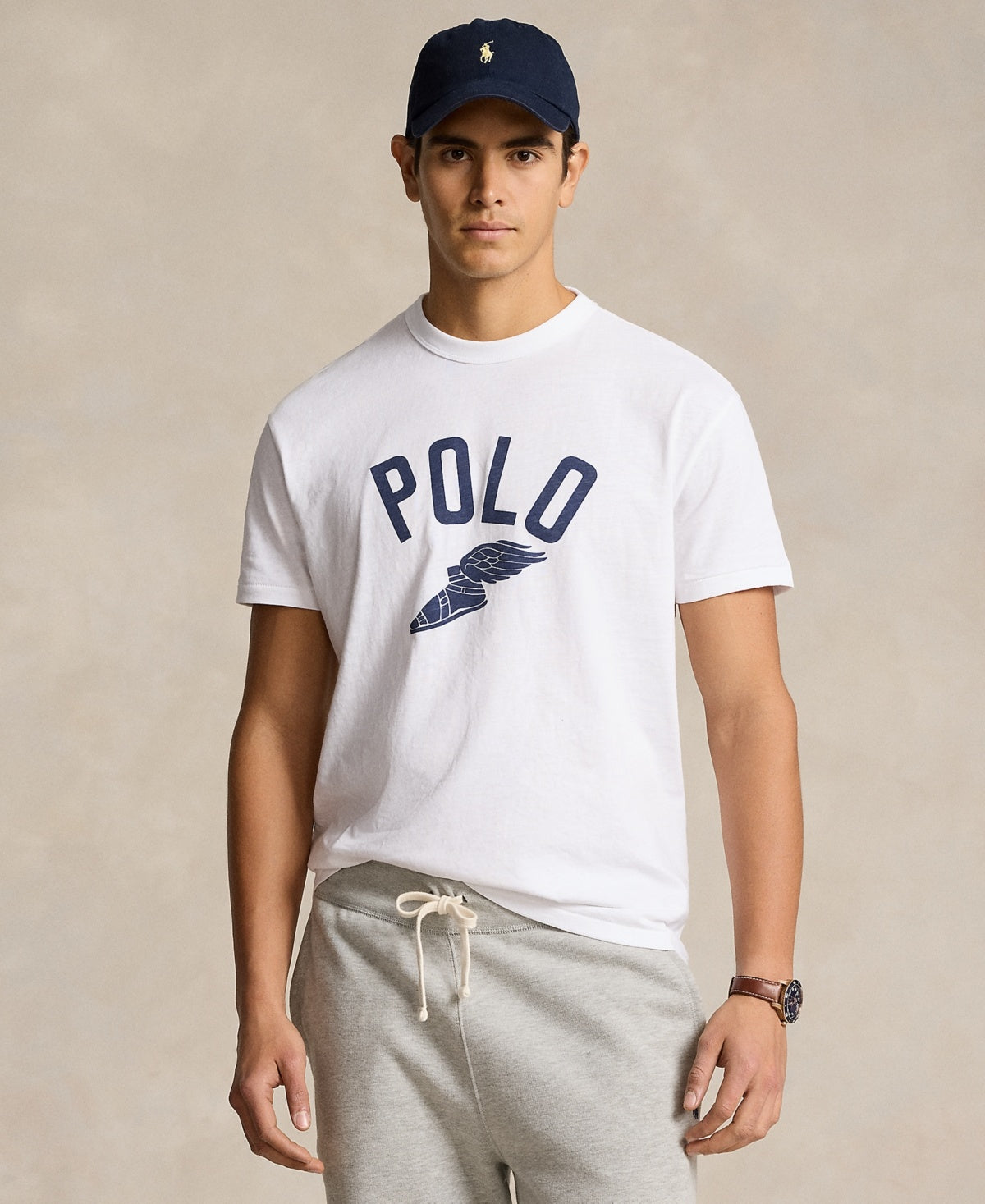 Polo Ralph Lauren Men Classic fit Short Sleeve Grapic T-Shirt Shirt Large White