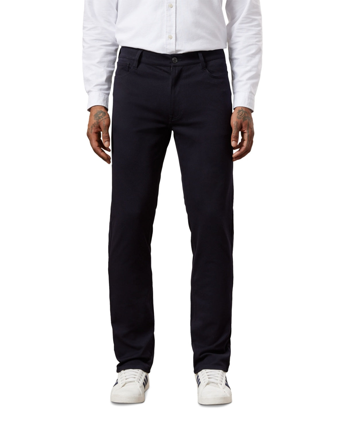 Frank And Oak Mens Slim fit Casual Pants 32 / 32 Blue Solid Stretch