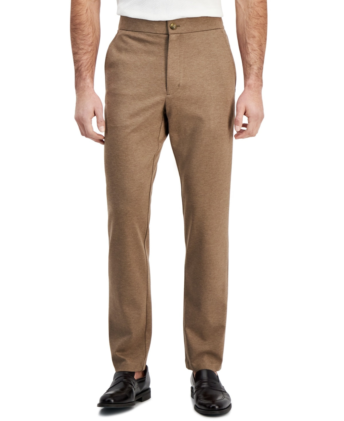 Alfani Mens Modern Fit Stretch Dress Suit Pants Mulch Heather 36 x 32